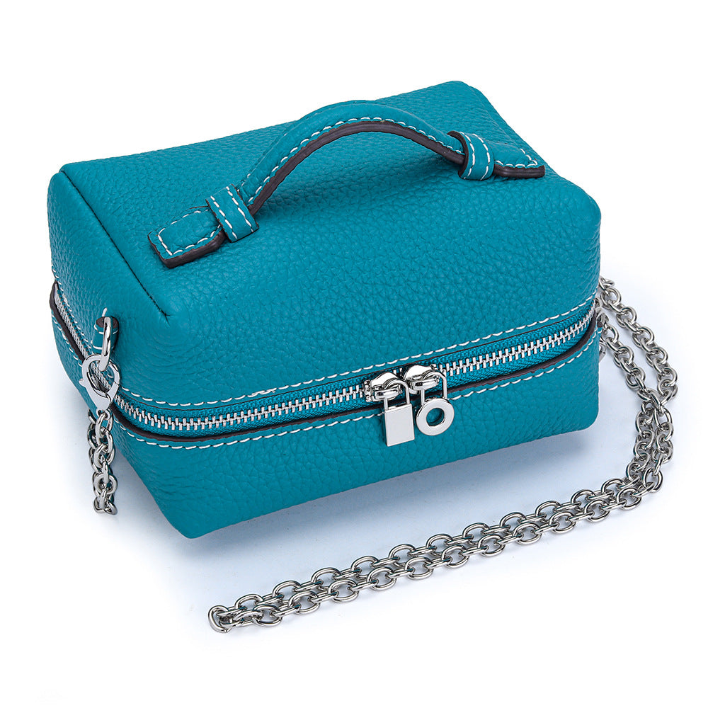 Women's Genuine Leather Chain Fashion Large Capacity First Women's Messenger Bag