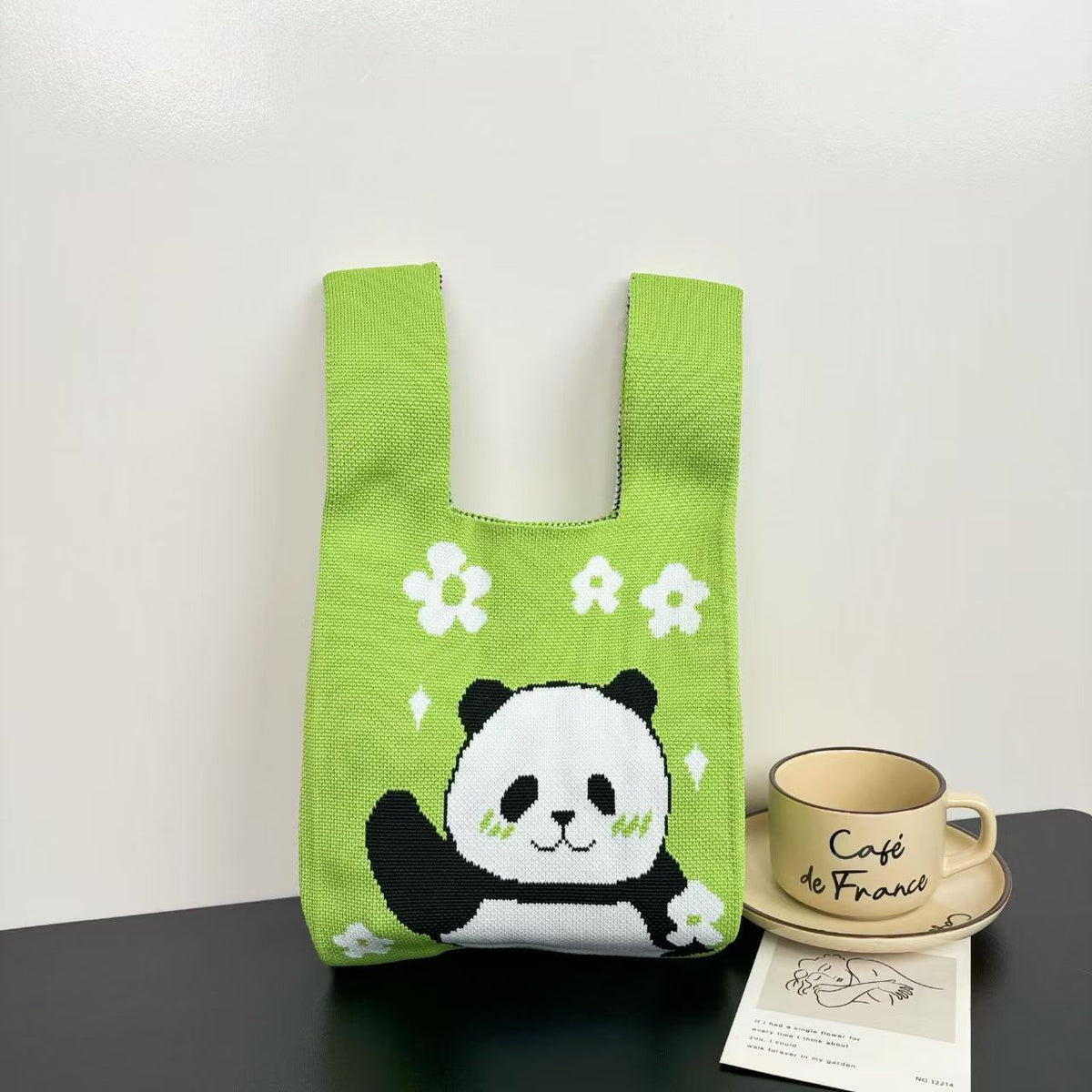 Women's Cute Panda Knitted Gift Niche High-grade Women's Handbag