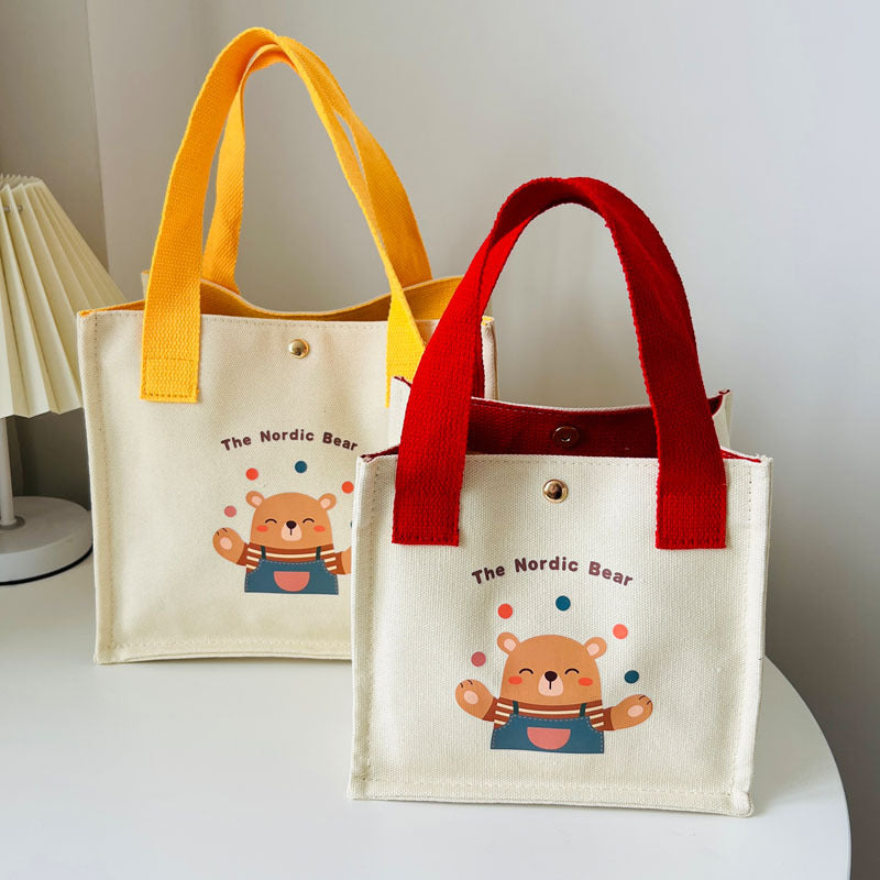 Canvas Printed Fashion Cute Lunch Hand Women's Handbag