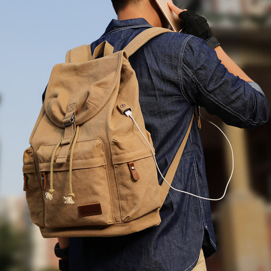 Style Female Artistic Canvas Mori Large Middle School Students' Schoolbags