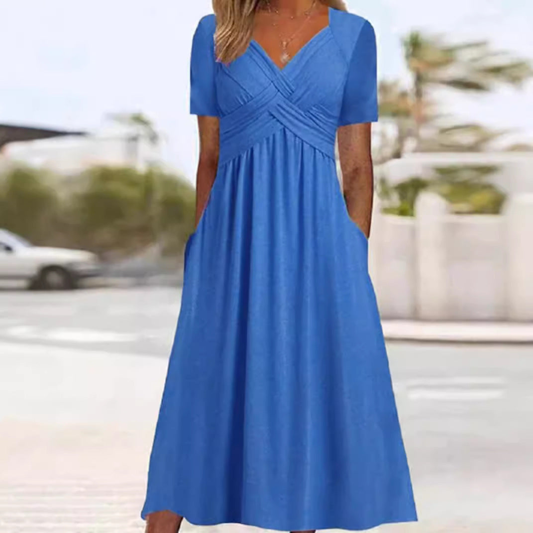 Women's Autumn Solid Color Sleeve Special Dress Dresses