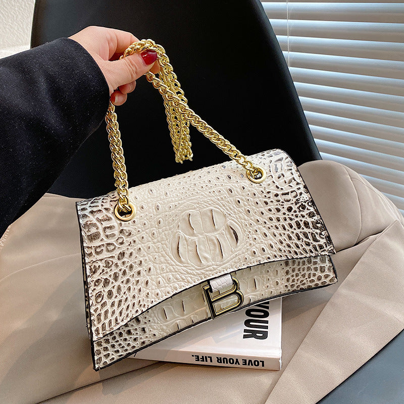 Women's Chain Retro Crocodile Pattern Trendy Bags