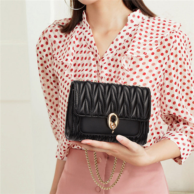 Charming Women's New Fashion Pleated Chain Crossbody Bags