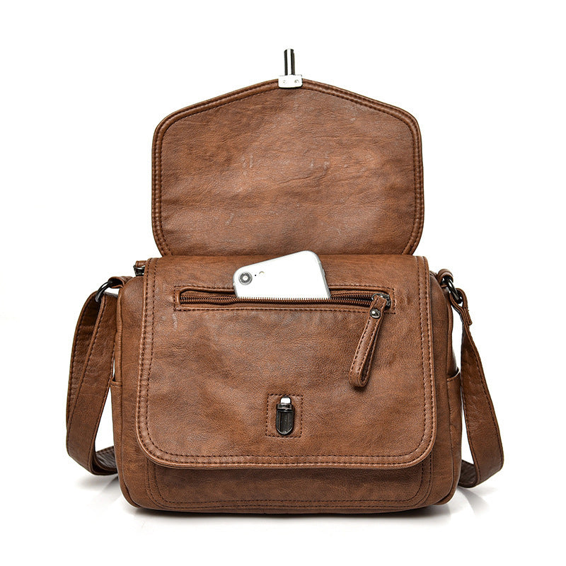 Women's Leather Popular Retro Fashion Western Style Shoulder Bags