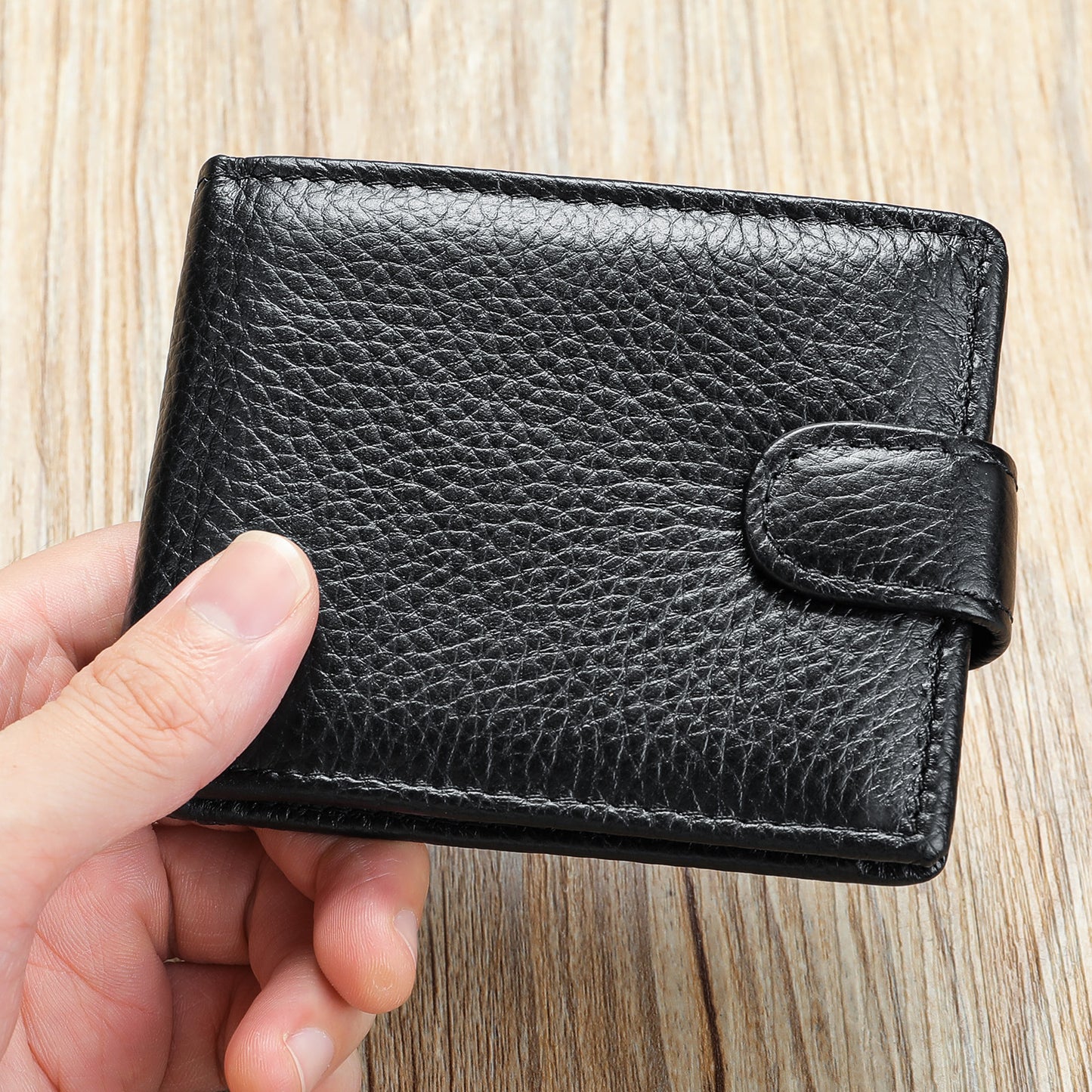 Men's Cowhide Multi Slots Genuine Leather Short Men's Wallets