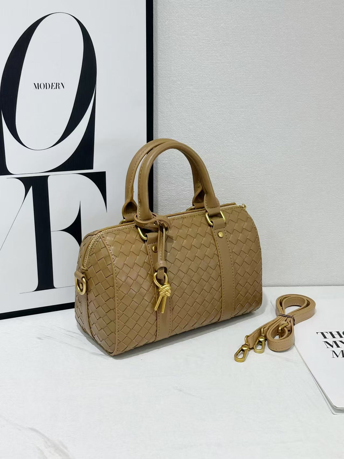 Versatile Women's Large Capacity Hand-woven Business Bags