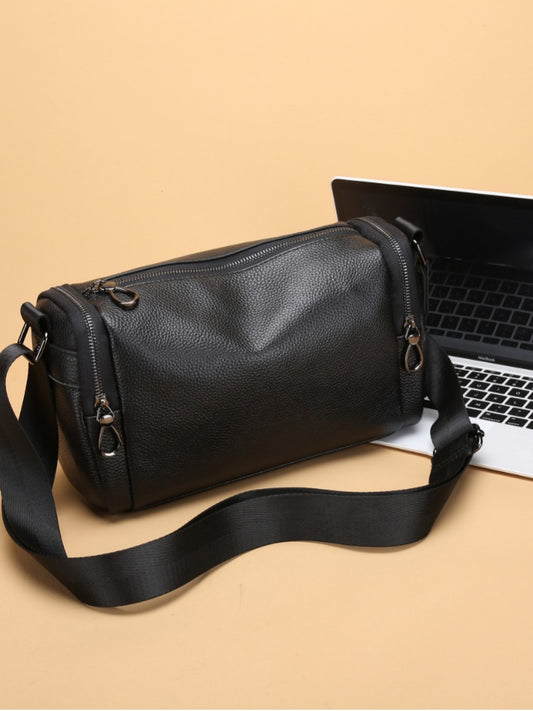 Men's Attractive Genuine Leather Business Pillow Men's Shoulder Bags