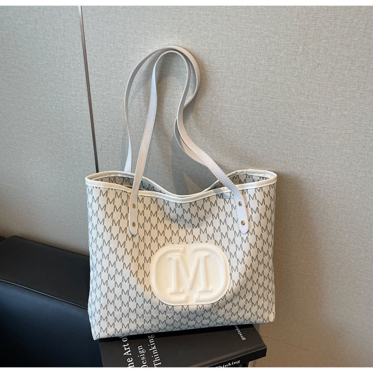 Large Capacity Commuting Fashion Printed Letter College Class Simple Bags