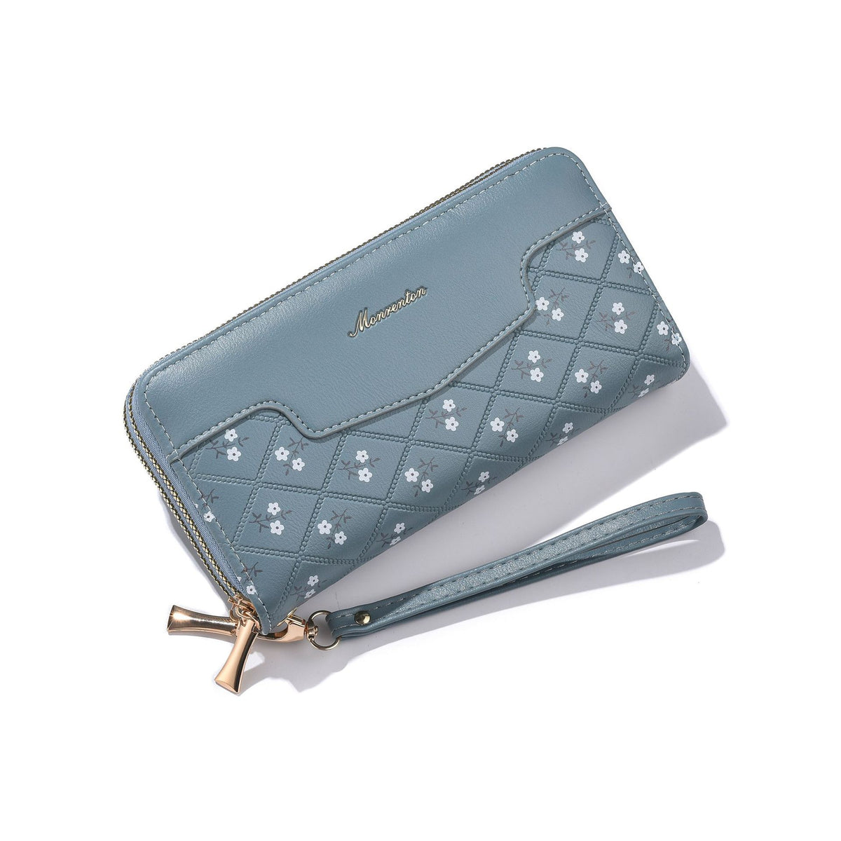 Women's Long Double Zip Trendy Large Capacity Simple Handbags