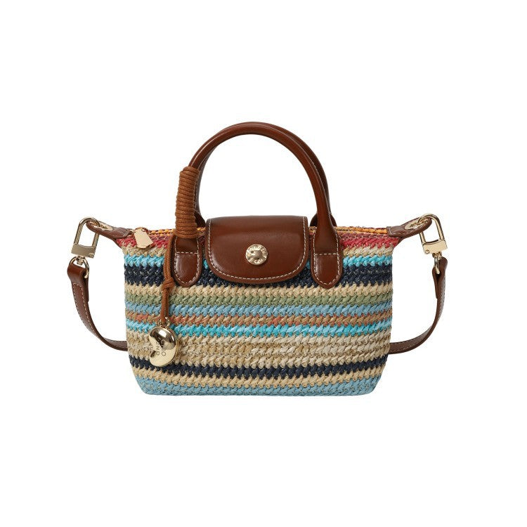 Women's Holiday Walk Summer Mini Woven Shoulder Bags