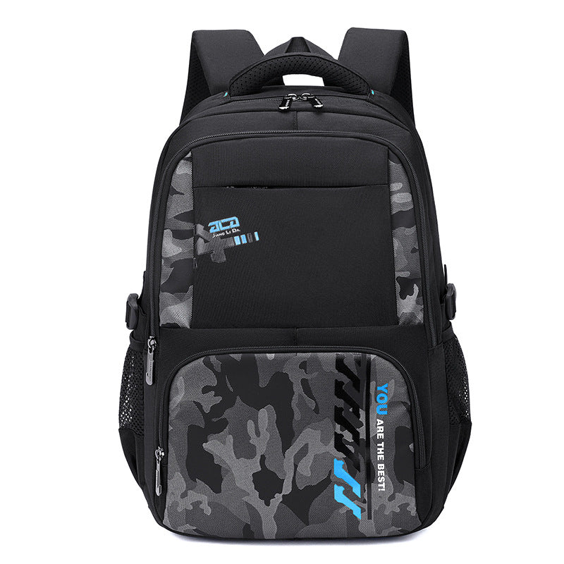 Men's Korean Fashion Large Capacity Junior Contrast Elementary School Students' Schoolbags