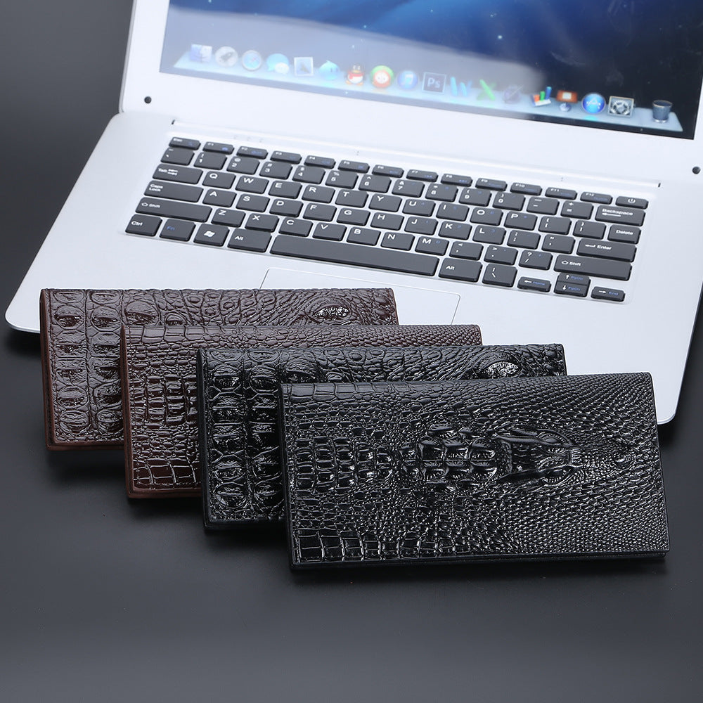 Men's Long Without Crocodile Head Multiple Slots Zipper High Sense Men's Wallets
