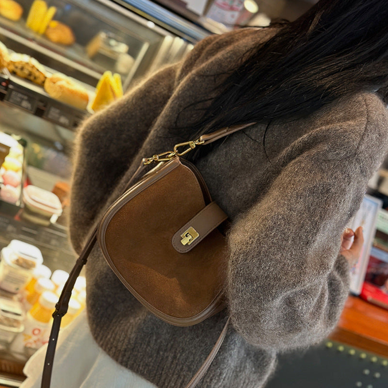 Women's Summer Saddle High-grade Suede Retro Women's Shoulder Bag