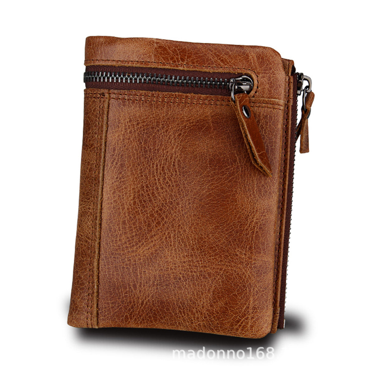 Men's Leather Cattlehide American Gold Clip Short Men's Wallets