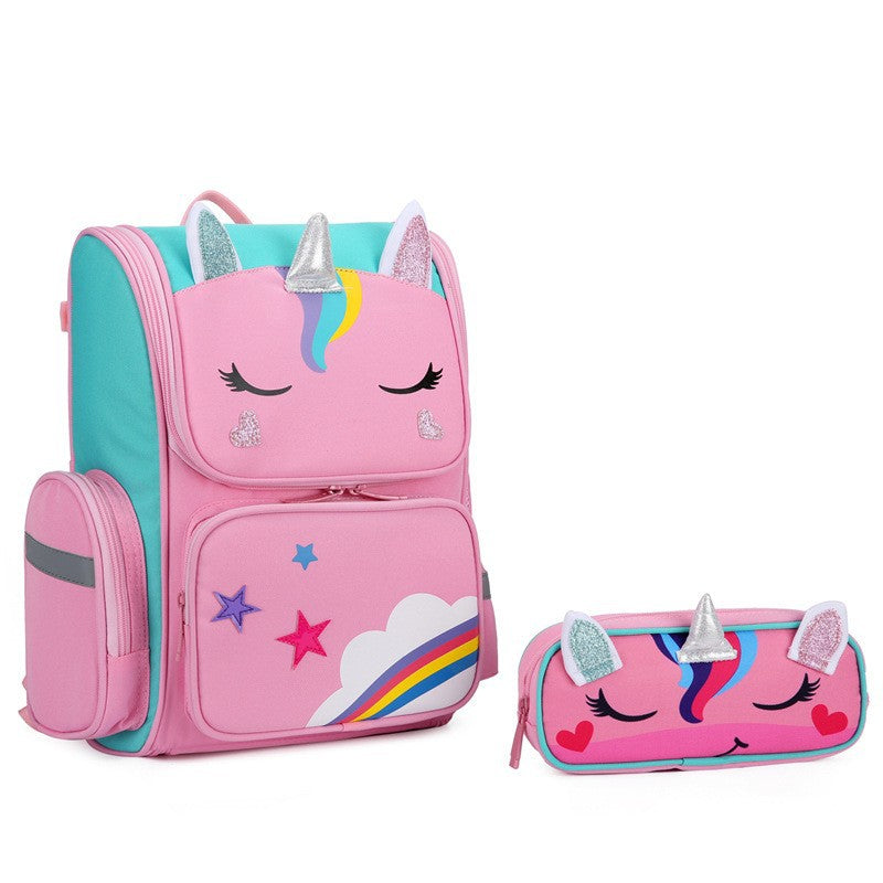 Primary Boys Cartoon Cute Spine Protection Elementary School Students' Schoolbags