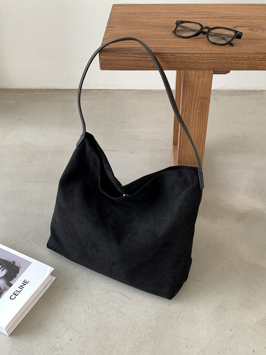 Style Plush Large Capacity Female Class Shoulder Bags