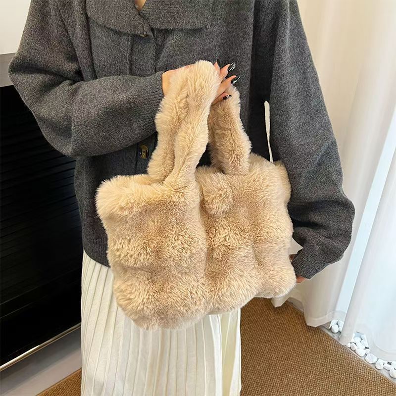 Plush Fashion Easy Matching Large Capacity Shoulder Bags