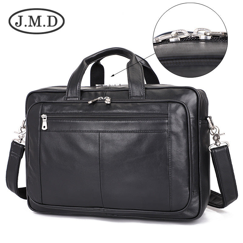 Men's Fashion Vintage Leather Inch Computer Men's Briefcases