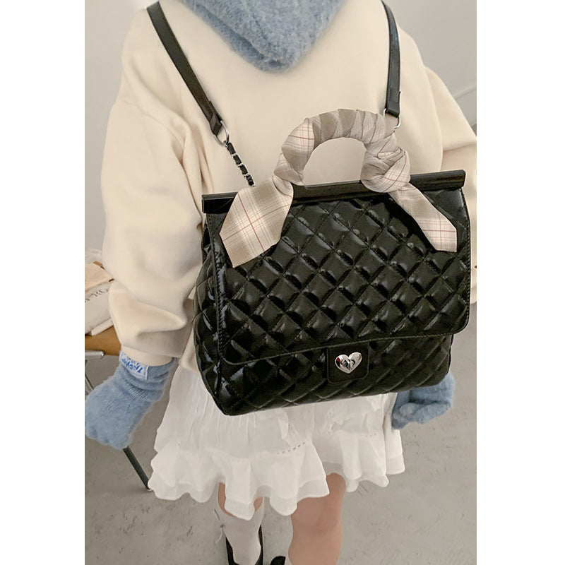 Women's Classic Style Large Capacity Rhombus Portable Backpacks