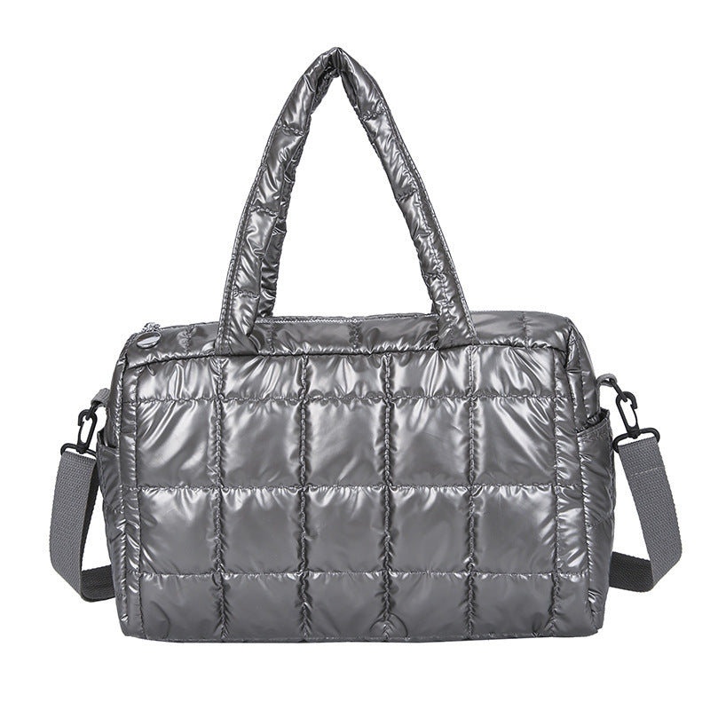 Korean Down Fashion Rhombus Winter Cotton Women's Shoulder Bag