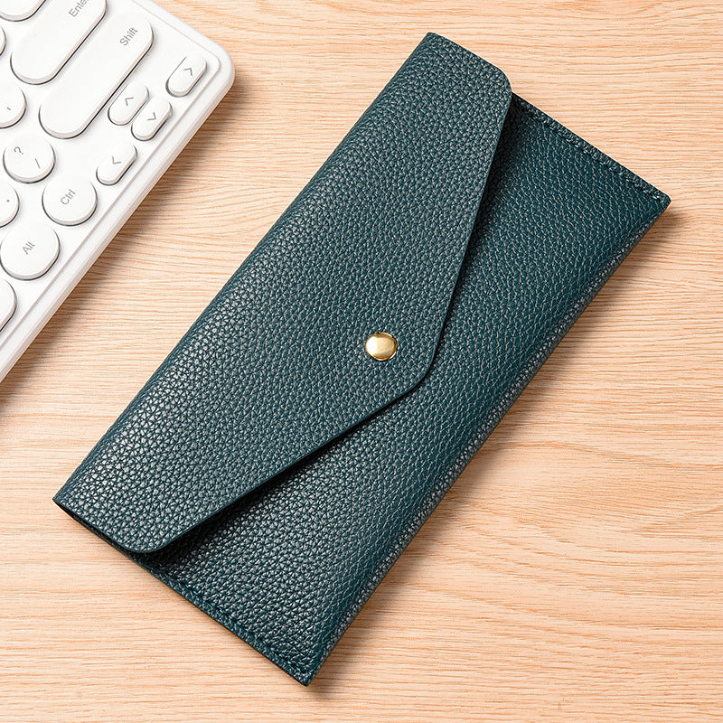 Women's Long Thin Clutch Simple Fashion Large Capacity Soft Leather Men's Wallet