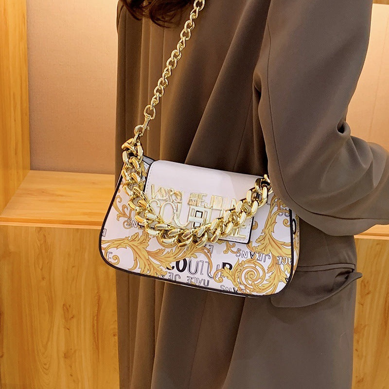 Women's Fashionable Fashion Printed Western Style Textured Shoulder Bags