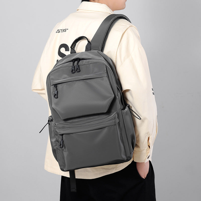 Men's Selection Double Back Computer Korean Style Backpacks