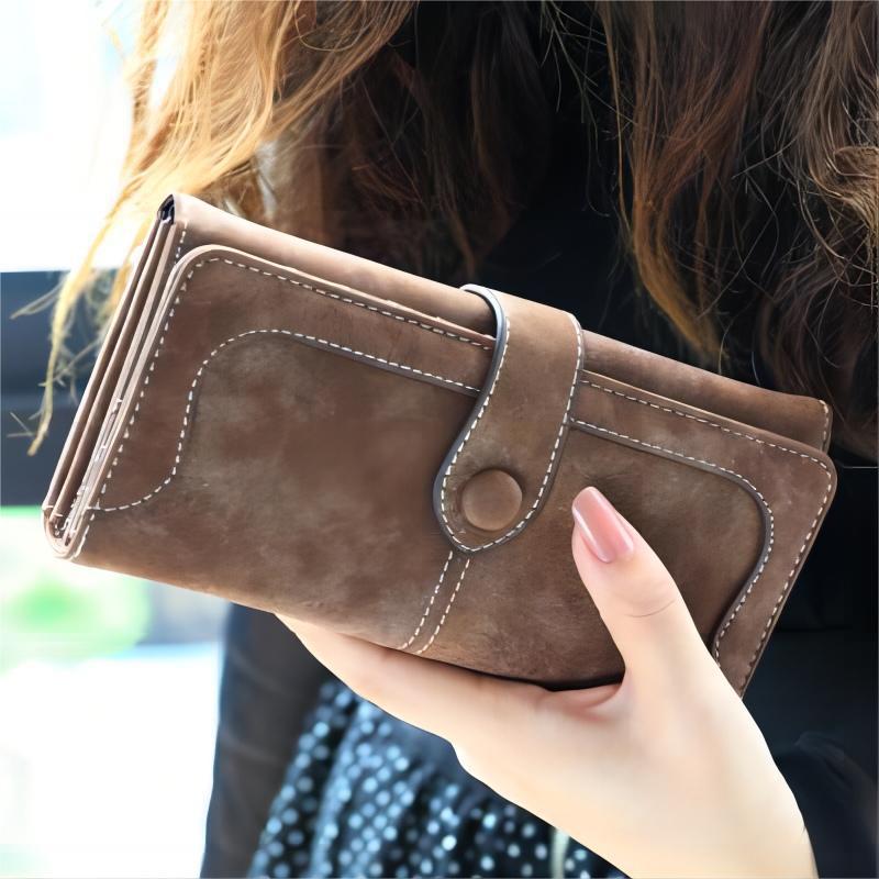 Women's Frosted Vintage Clutch Soft Leather Multifunctional Ladies Wallet