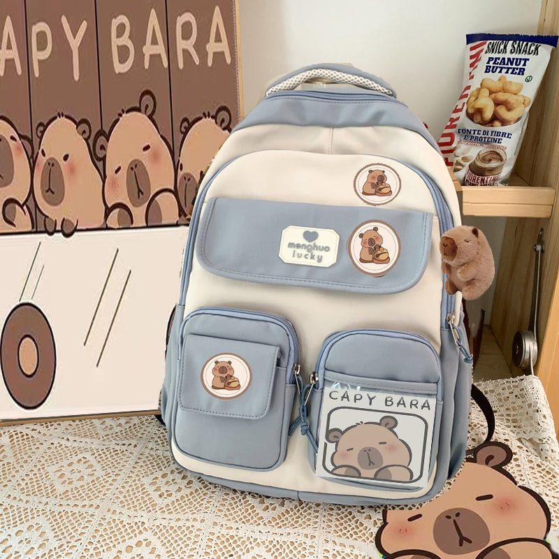 Capybara Good-looking College Style Large Capacity Elementary School Students' Schoolbags