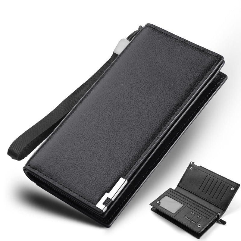 Men's Long Zipper Multiple Slots Light Luxury Men's Wallet