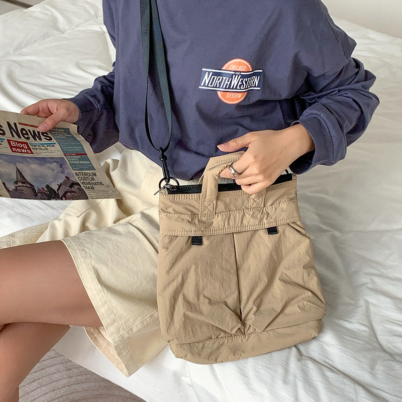 Female Large Capacity Solid Color Niche Shoulder Bags