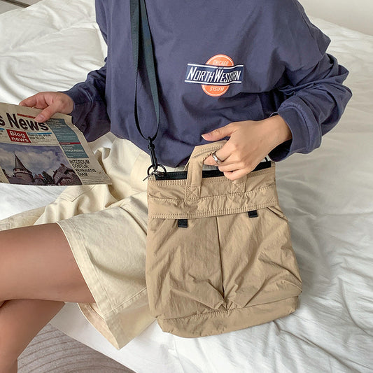 Female Large Capacity Solid Color Niche Shoulder Bags