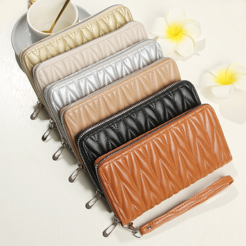 Women's Zipper Fashion Large Capacity Soft Leather Change Bags