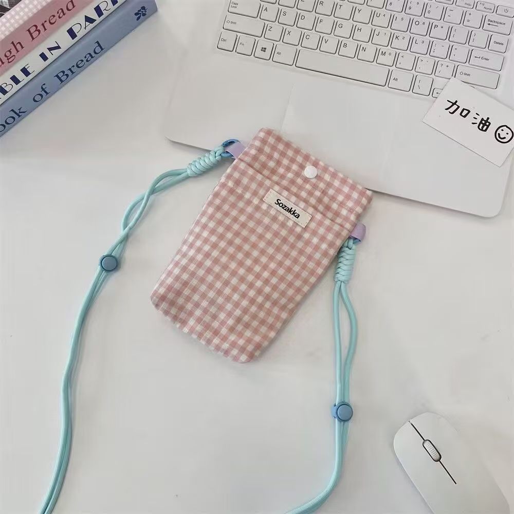 Women's Plaid Mobile Stylish Change Mini Women's Messenger Bag