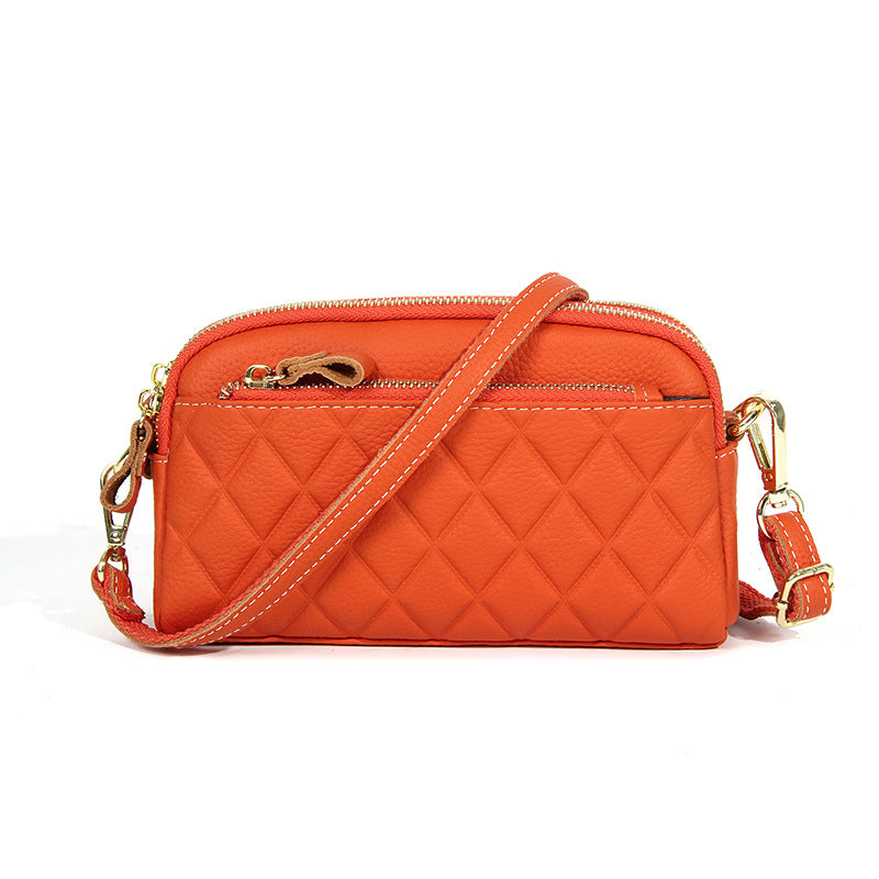Layer Cowhide Leather Female Niche Large Capacity Crossbody Bags