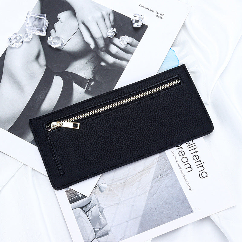 Women's Long Full First Layer Cowhide Genuine Ladies Wallet