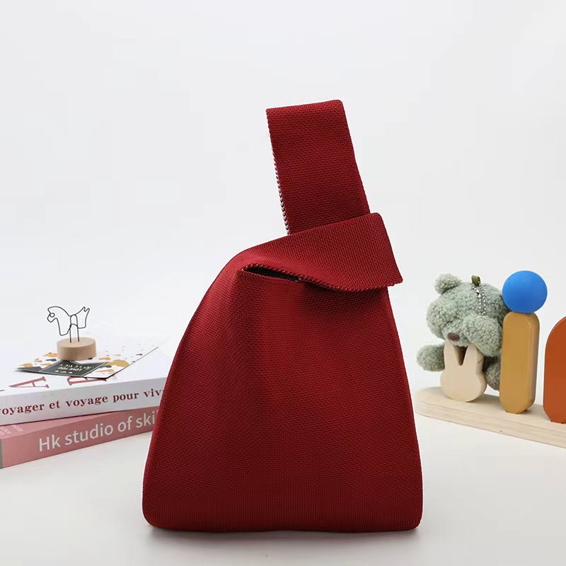 Candy Gift Simple Knitted Solid Color Handbags