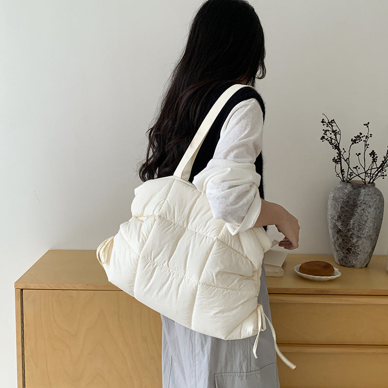 Winter Large Capacity Rhombus Feeding Cotton Bags