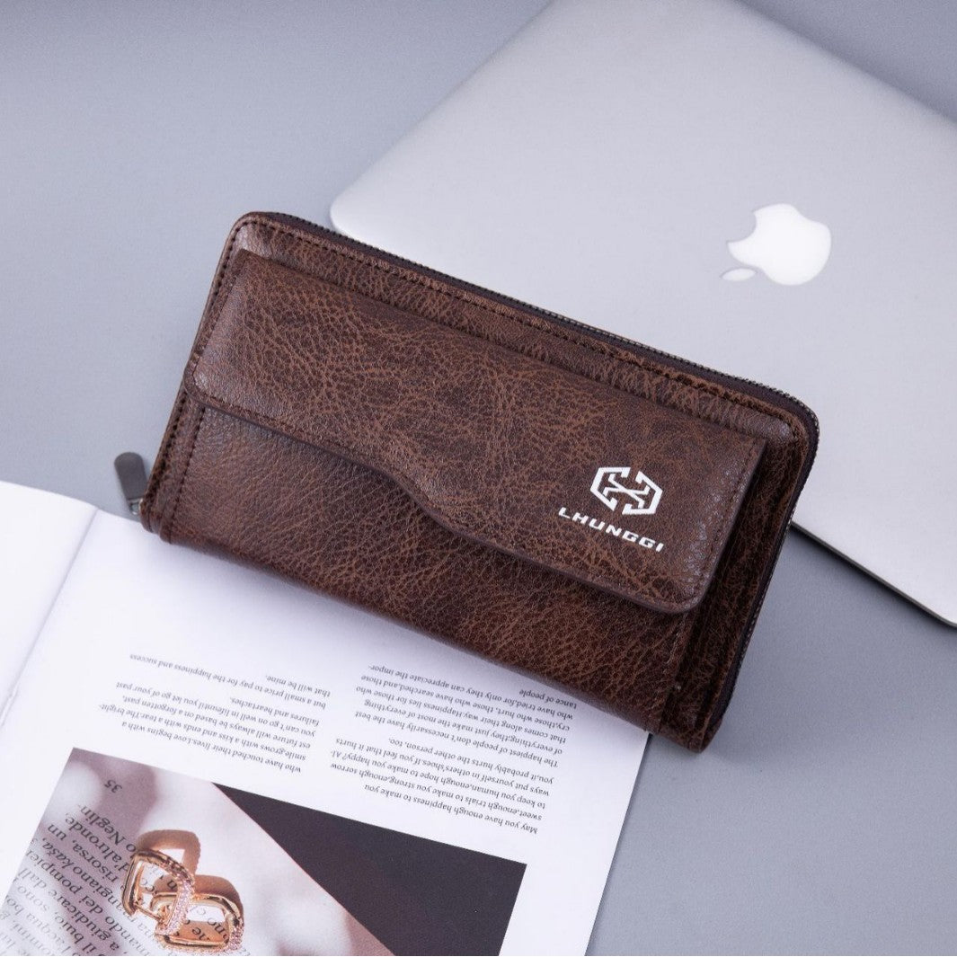 Men's Single-layer Zipper Multiple Slots Long Mobile Men's Wallet