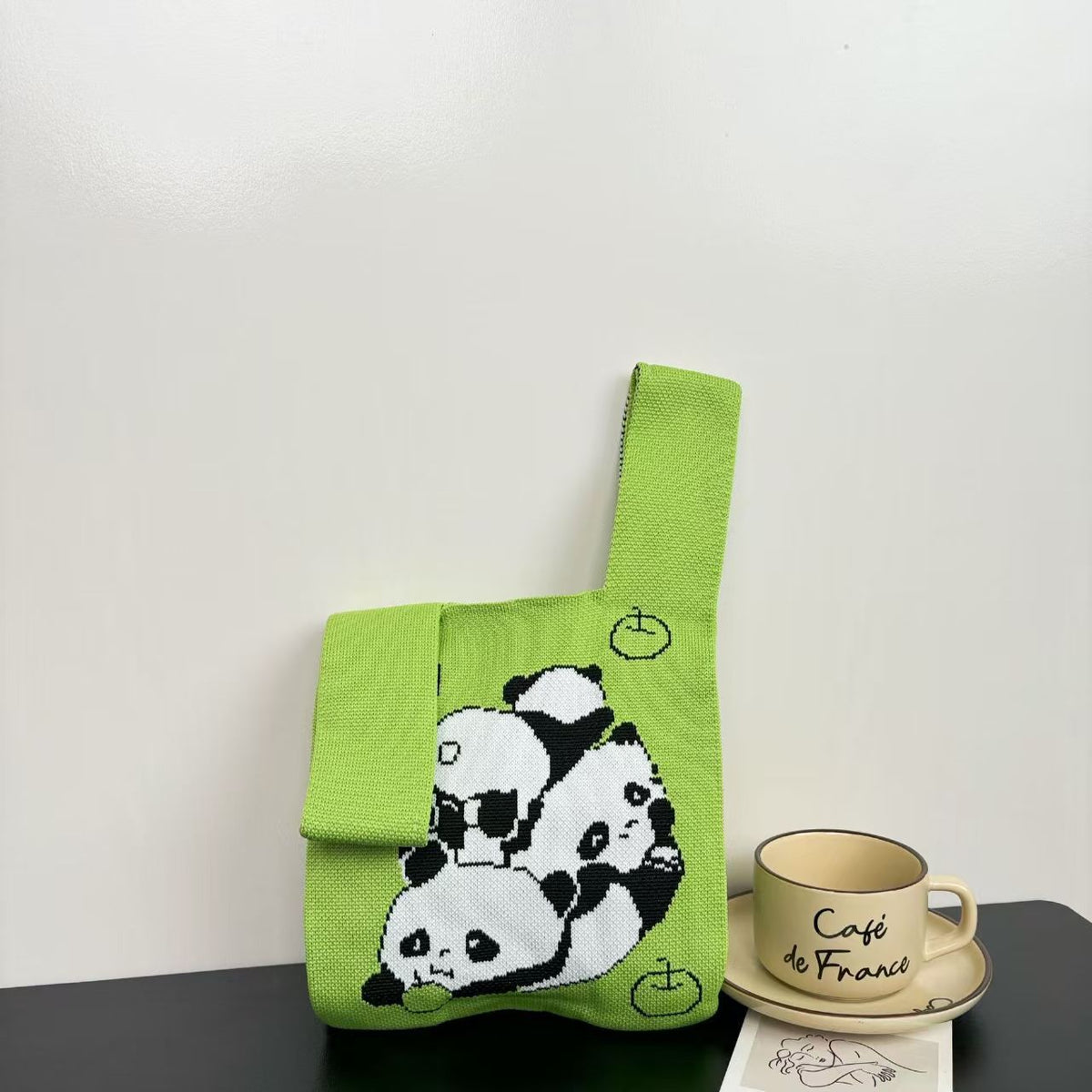 Women's Cute Panda Knitted Gift Niche High-grade Women's Handbag