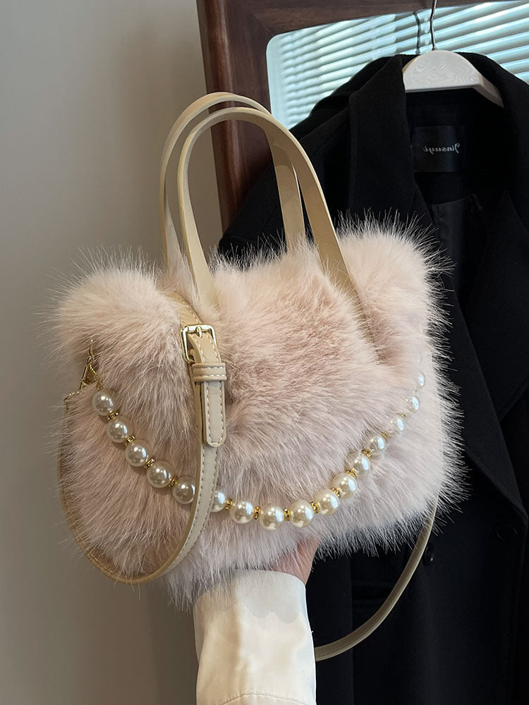 Popular Plush Winter Versatile Korean Style Tote Bags