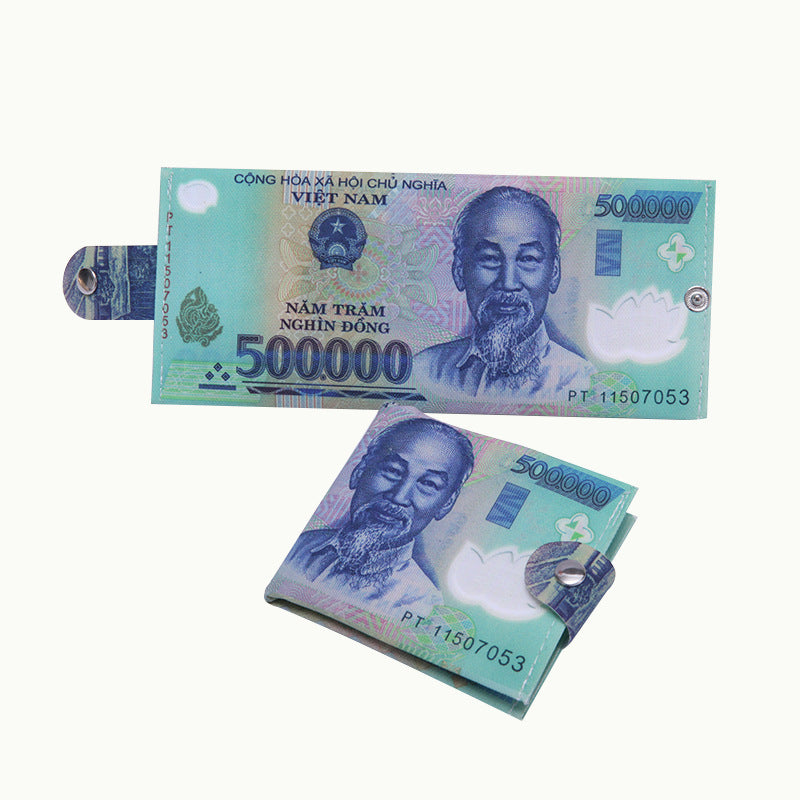 Men's Canvas Money Printing Creative Gift Card Holder