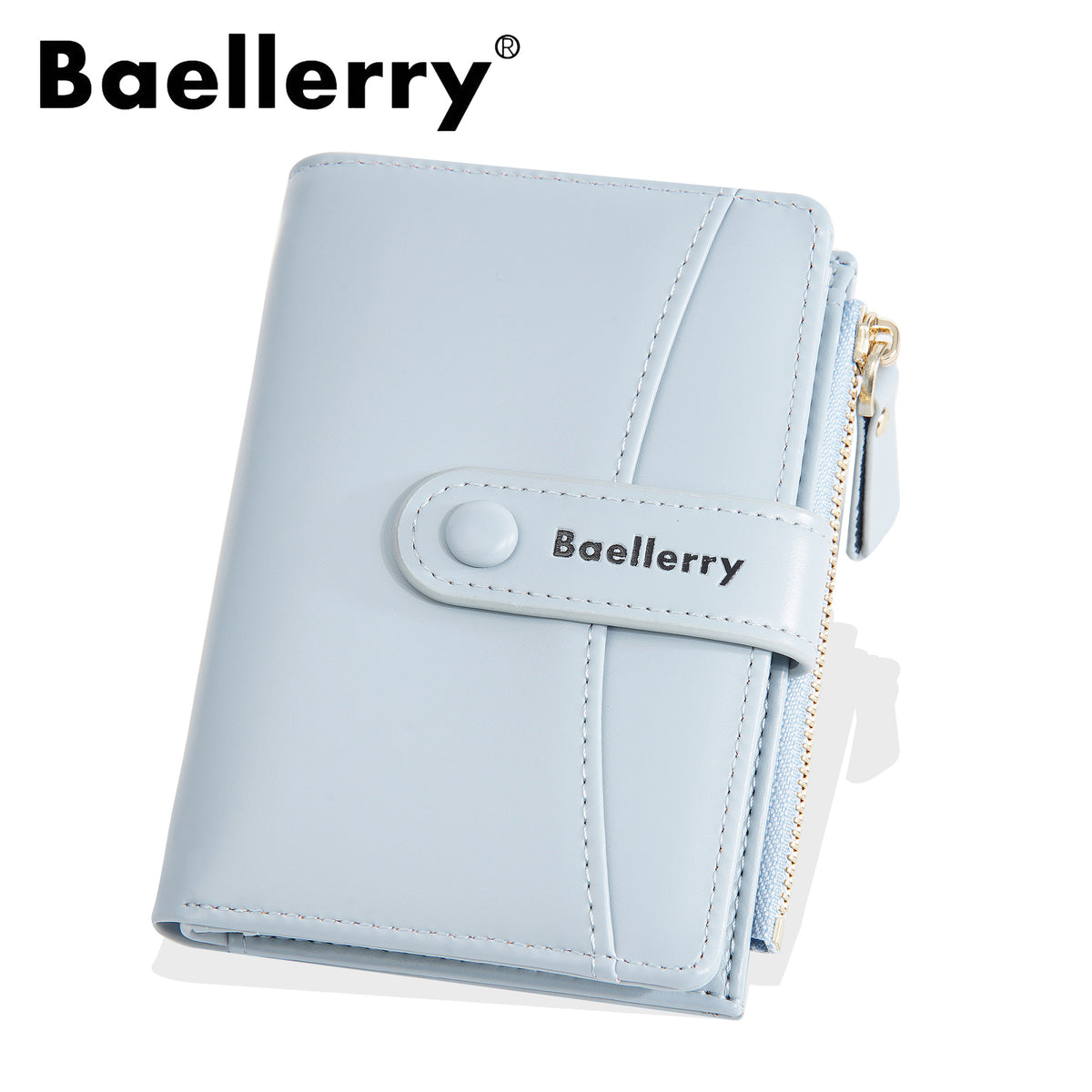 Women's High-grade Macaron Color Short Large Capacity Two-fold Purses