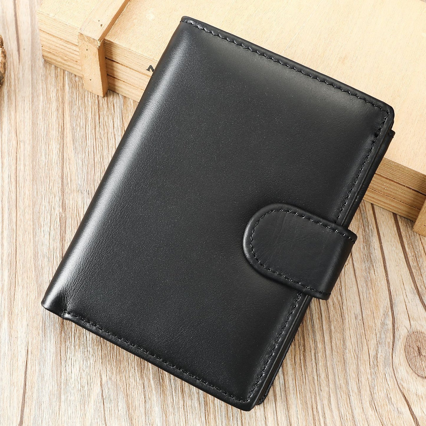 Men's Leather First Layer Cowhide Short Look Men's Wallets