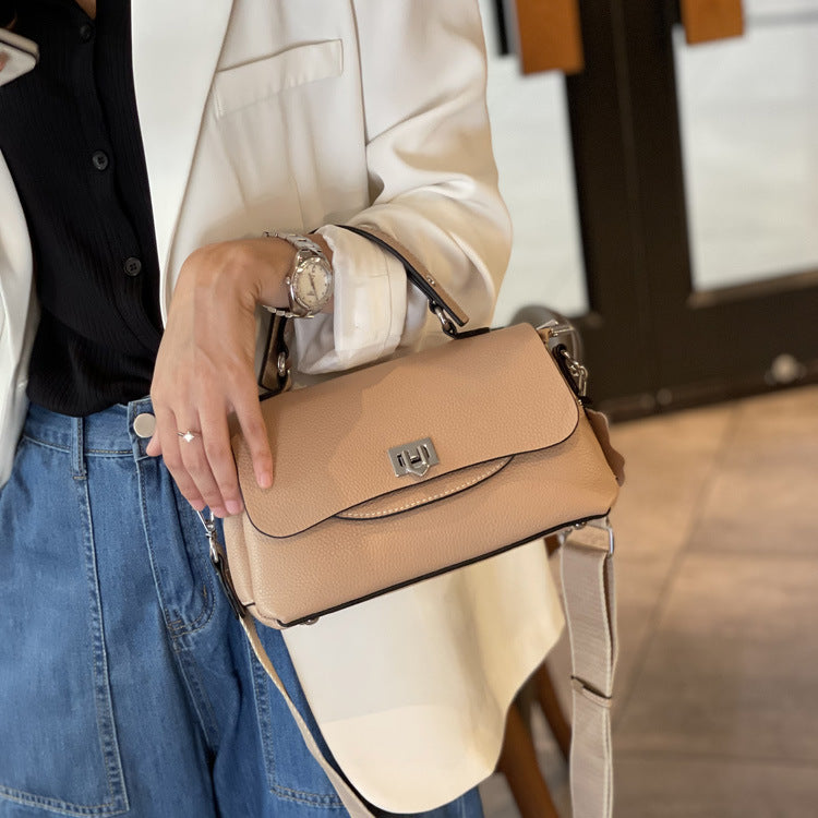 Women's Genuine Leather Korean Style Fashionable Large Bags