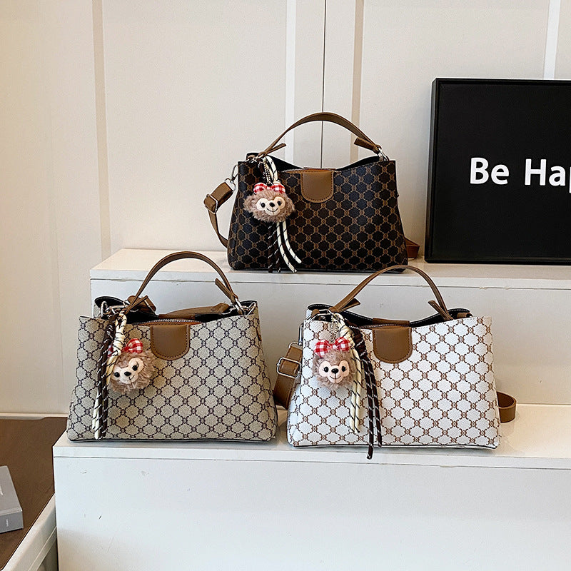 Women's Fashion Contrast Color Trendy Design Simple Women's Shoulder Bag