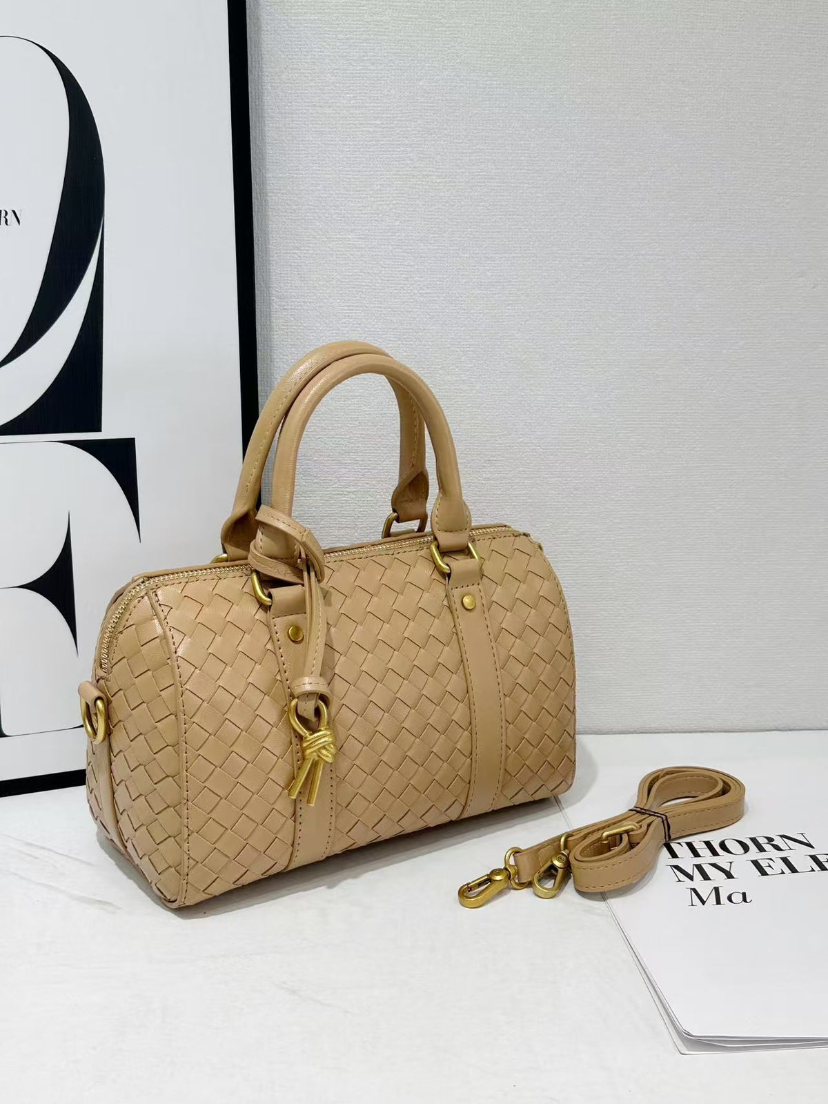 Versatile Women's Large Capacity Hand-woven Business Bags