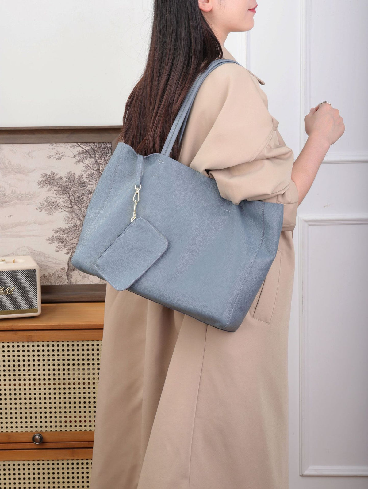 Women's Summer Fashionable Korean Style Large Capacity Totes Simple Fashion Combination Bags