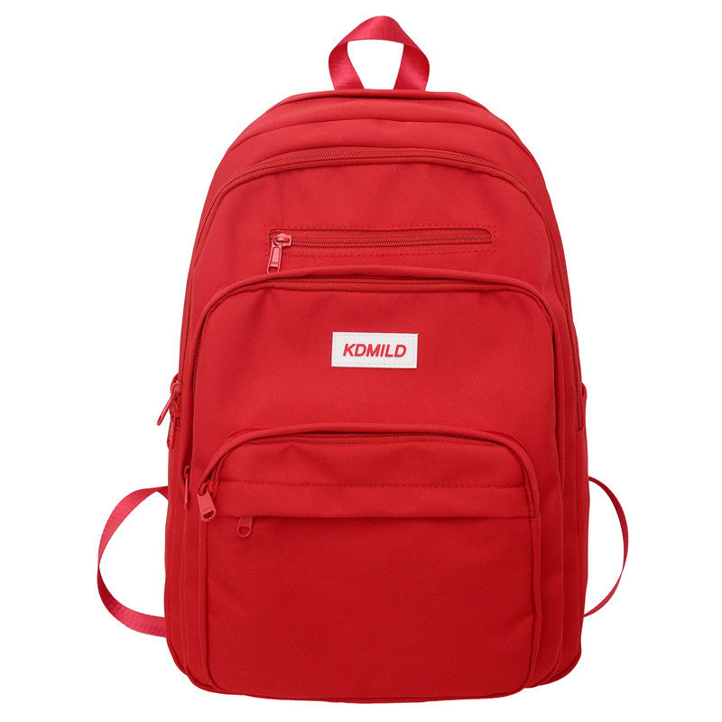 Large Capacity Solid Color Korean Fashion Preppy Backpacks