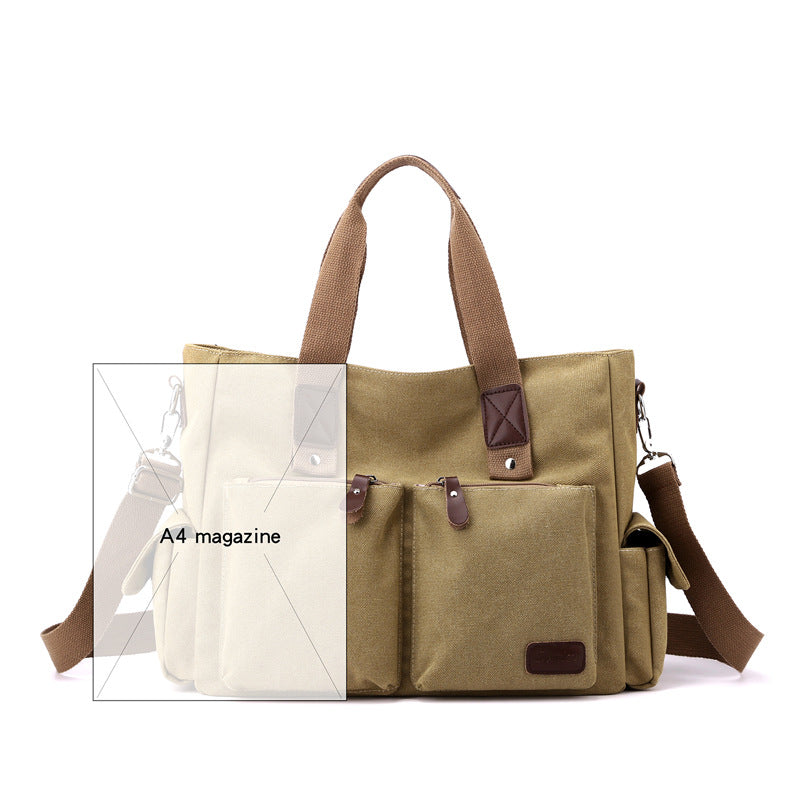 Men's Leisure Commute Large Capacity Portable Solid Men's Shoulder Bags